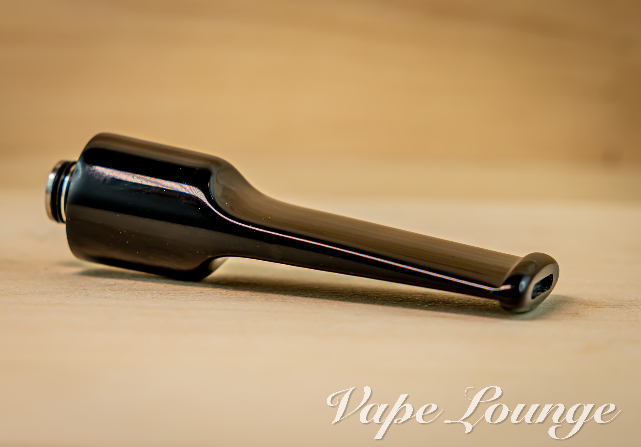 Pfeifen Mundstück Acryl Schwarz Gerade 65mm Handmade Woodart by Mike Malak